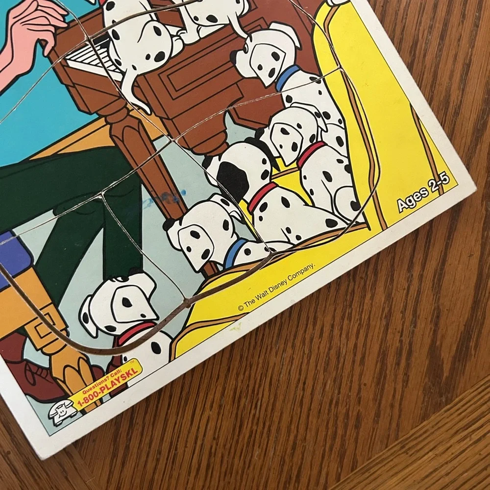 Vintage PLAYSKOOL 101 Dalmatians Wooden Puzzle
